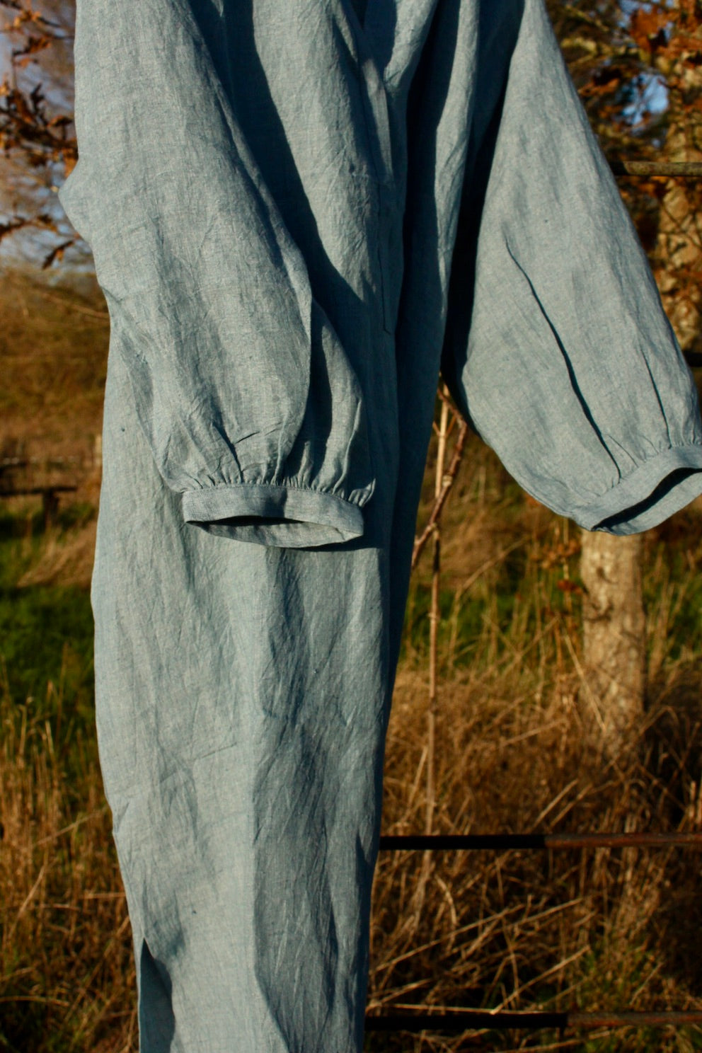 *NEW* Grace Dress in sky blue linen